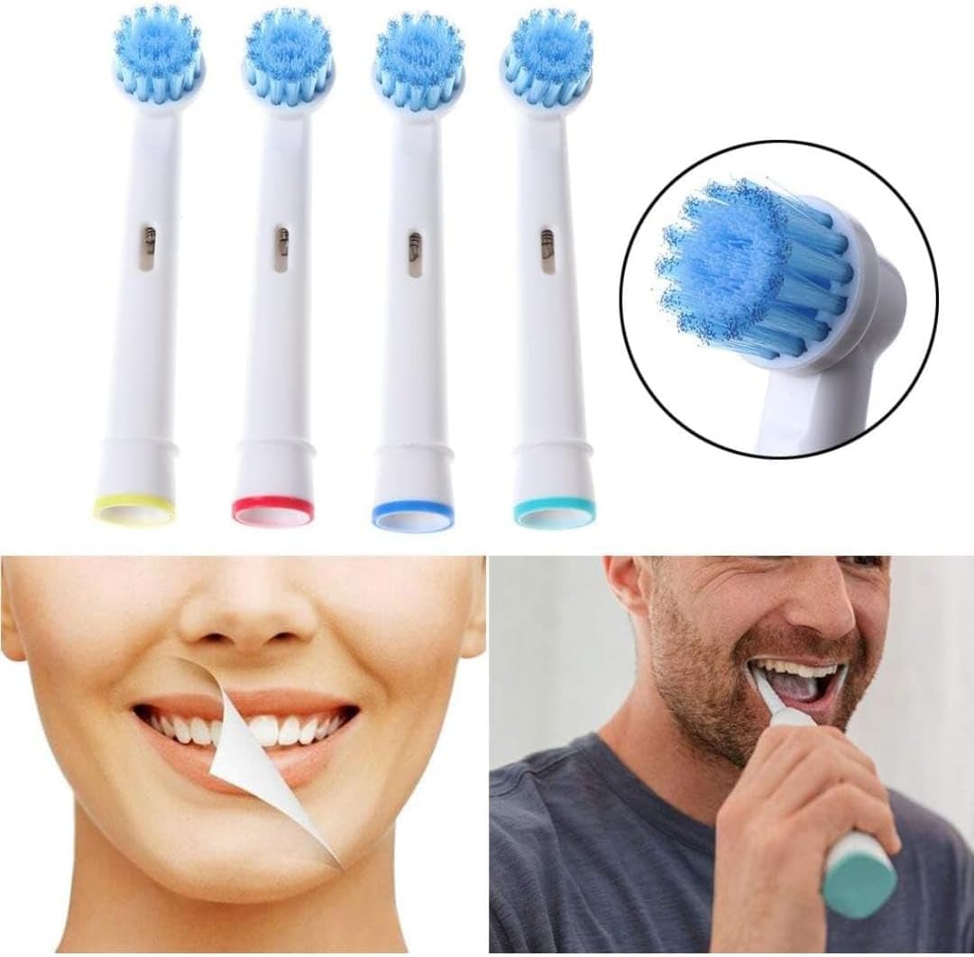 EB17-XS Replacement Heads Compatible with Oral-B Series Genis, Pro, Vitality and Smart Electric Brushes, Pack of 4