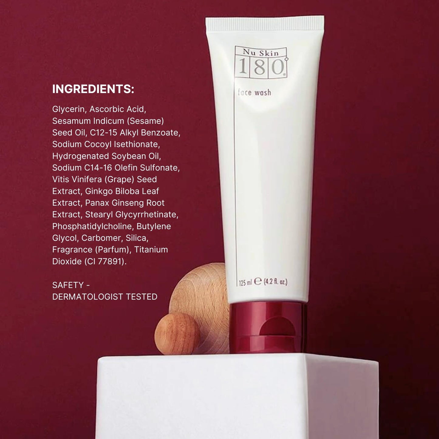 Nu Skin 180°® Face Wash | Aging Cleanser | Vitamin C Face Wash for Youthful Appearance | Fine Lines Reduction & Face Moisturizer | 4.2 Fl Oz | 1 Pack