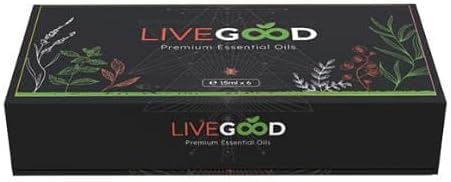 LiveGood Premium Essential Oils Healers - Frankincense, Lemon, Lavender, Tea Tree - 6 x 10ml - Promotes Relaxation, Revitalization & Purification, and Supports Mental Clarity