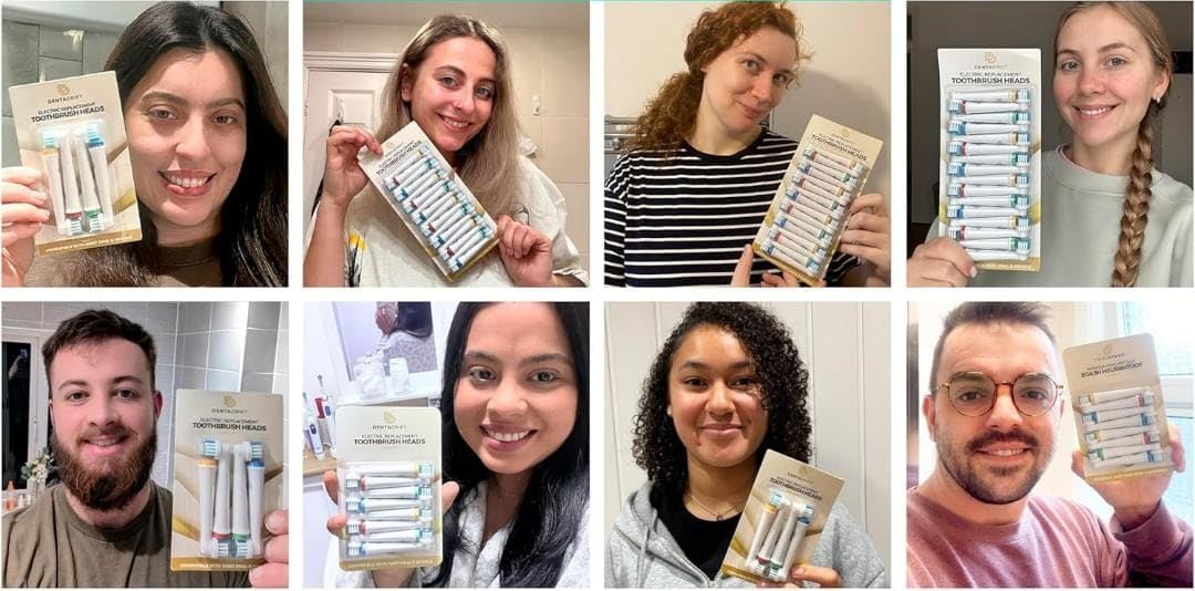 EB17-XS Replacement Heads Compatible with Oral-B Series Genis, Pro, Vitality and Smart Electric Brushes, Pack of 4