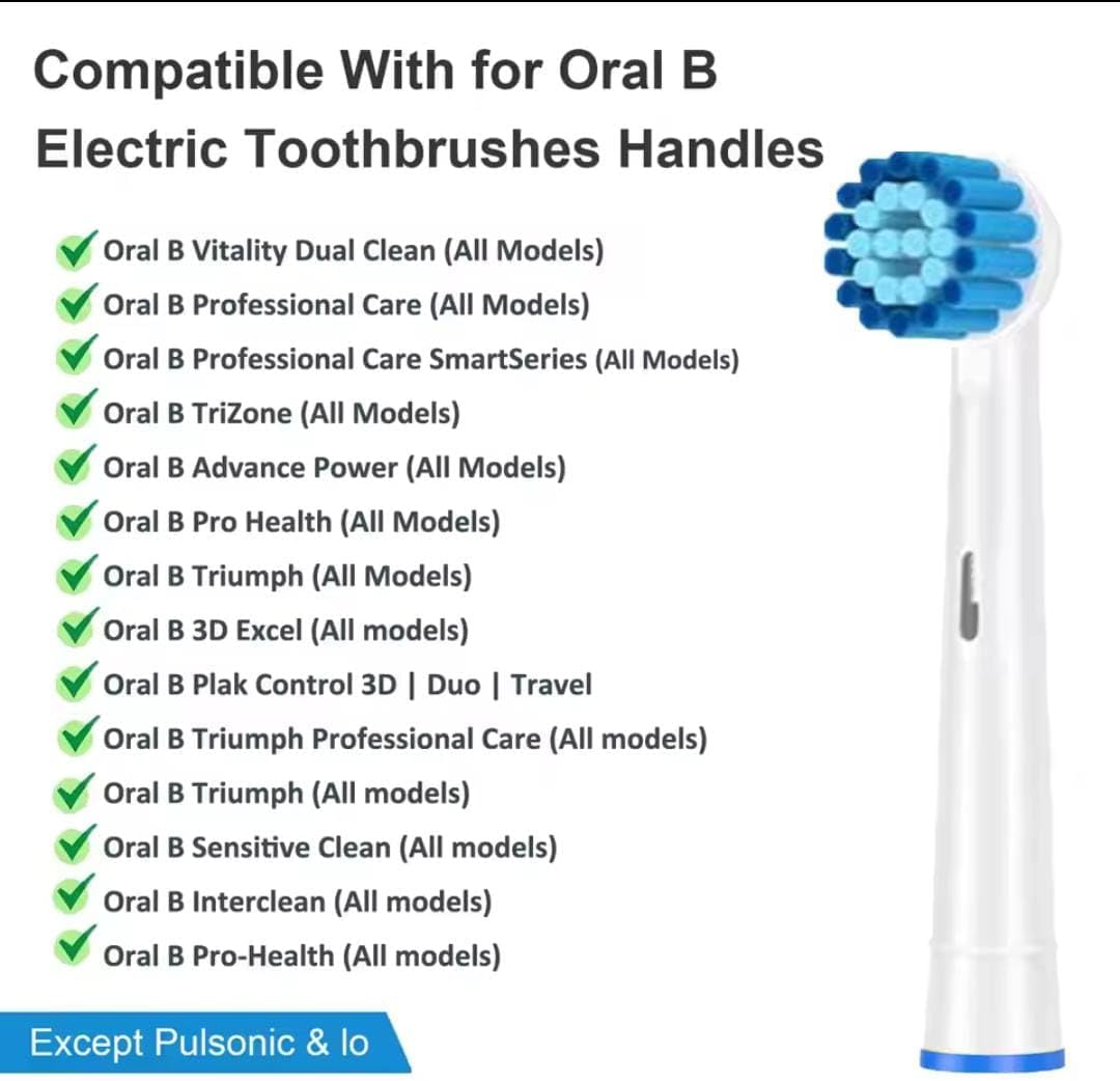 EB17-XS Replacement Heads Compatible with Oral-B Series Genis, Pro, Vitality and Smart Electric Brushes, Pack of 4