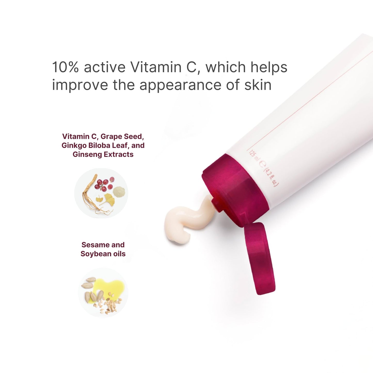 Nu Skin 180°® Face Wash | Aging Cleanser | Vitamin C Face Wash for Youthful Appearance | Fine Lines Reduction & Face Moisturizer | 4.2 Fl Oz | 1 Pack