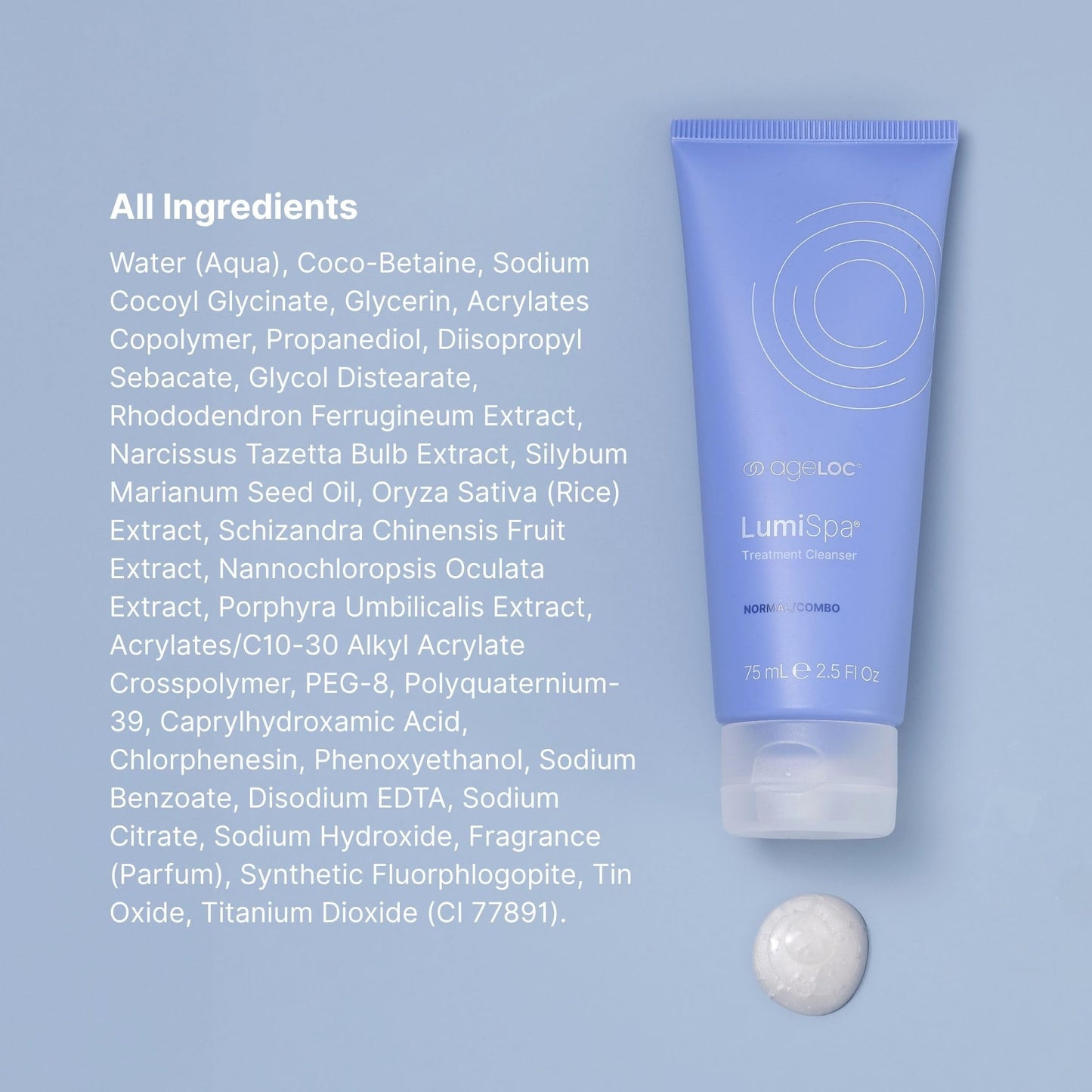 Nu Skin ageLOC LumiSpa Treatment Cleanser | Sensitive Skin | Gentle and Comforting Formula for Balanced Complexion | Enhanced LumiSpa Performance | Infused with ageLOC Technology | 3.4 fl oz