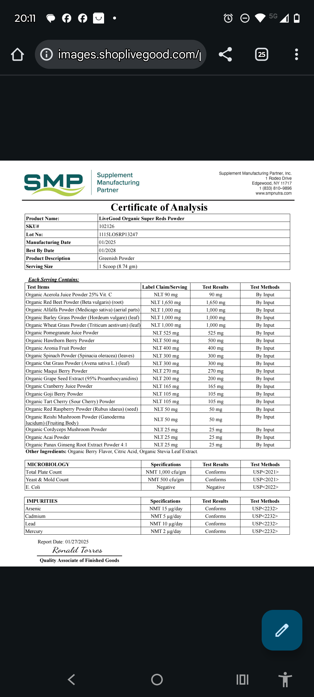 Infinity Life 🧬♾️ LiveGood Super Rojos